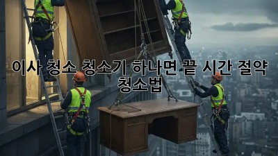 이사 청소, 청소기 하나면 끝! 시간 절약 청소법